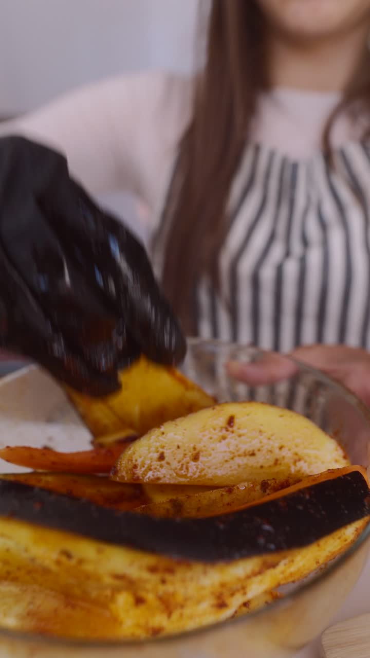 preparación de verduras asadas