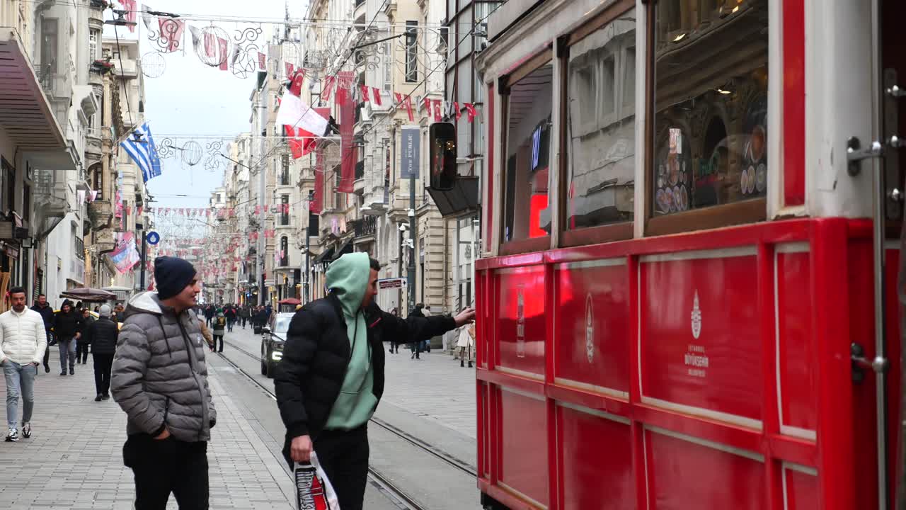 터키 이스탄불의 은 트램