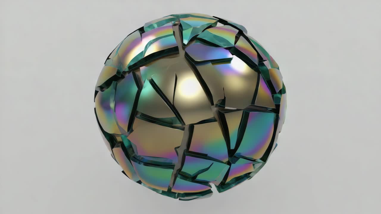 Iridescent Broken Sphere