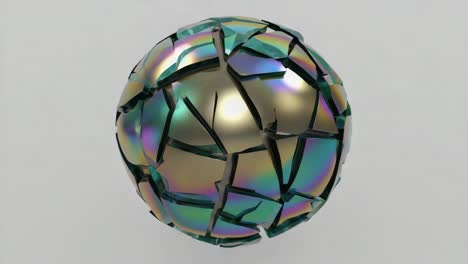 iridescent broken sphere