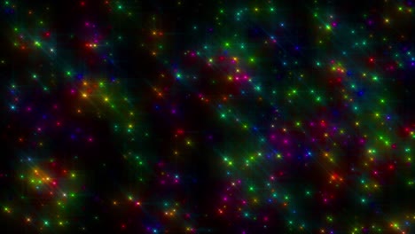 colorful abundant star glitter background loop