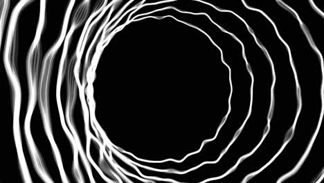 líneas blancas abstractas sobre un fondo negro