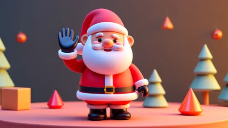 cute 3d santa claus