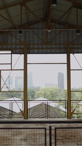 cityscape view from a building structure