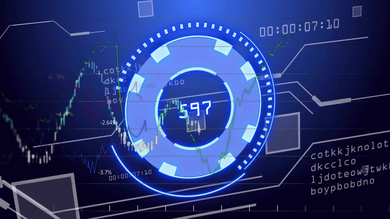 Interfaccia Digitale di Dati Finanziari con Quadrante Circolare Rotante