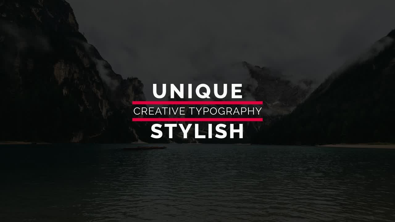 Modern Typography Design with Animated Text and Nature Background