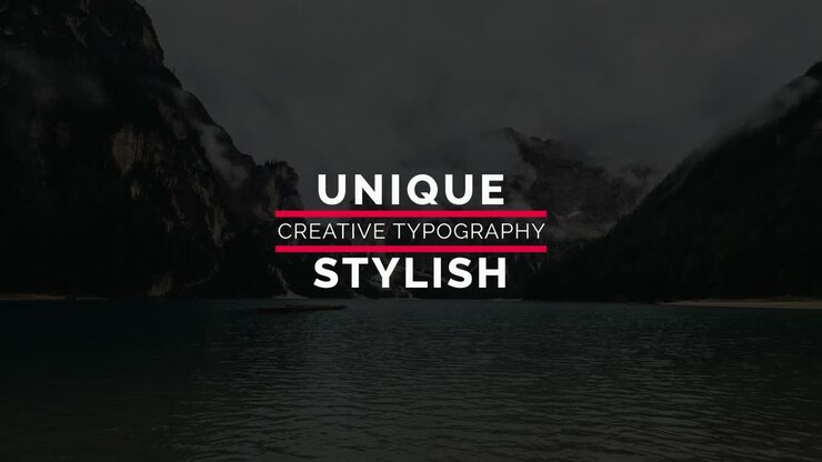 Modern Typography Design with Animated Text and Nature Background