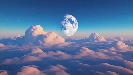 moon above the clouds