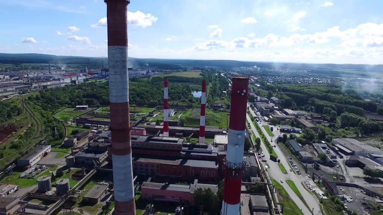 воздушный вид промышленного комплекса