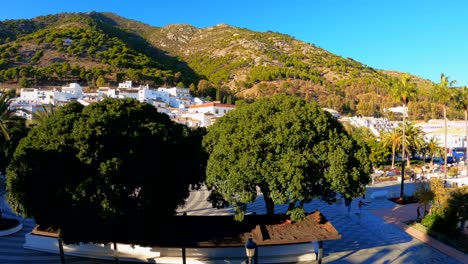 panoramic view of mijas pueblo spain from city level looking over town
