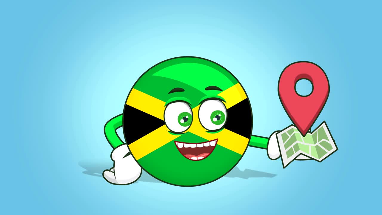 카 아이콘: 자메이카 발 얼굴 애니메이션 오른쪽 포인터, 루마 매트