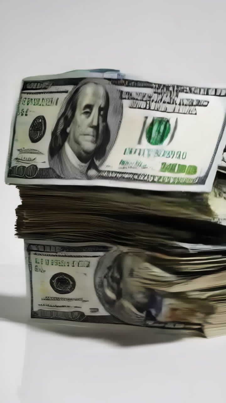 Pilha de dólares americanos