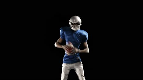 American-Football-Spieler-Spielt