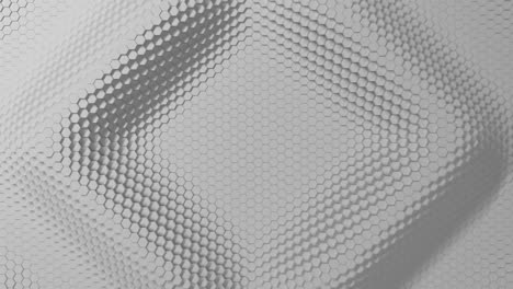 abstract hexagon with offset effect. animation of white pure hex rings. abstract background for a business presentation. seamless loop of 4k 3d rendering. rhombus