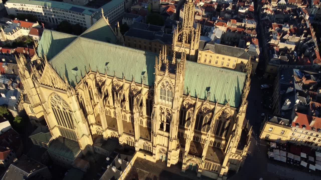 Aerial view of Metz Cathedral in France
