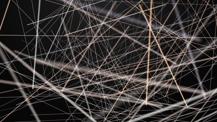 Fantastic animation with stripe objects in slow motion, 4096x2304 loop 4K