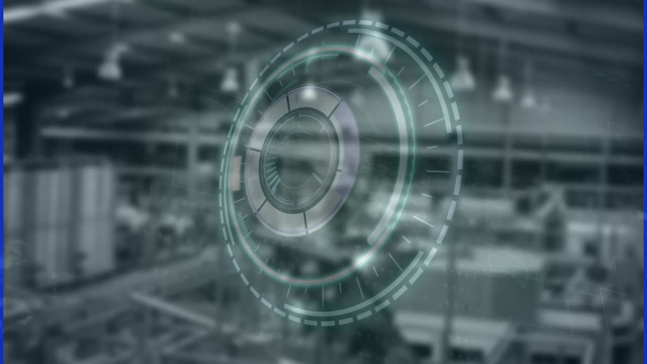 Animation of scope scanning over warehouse