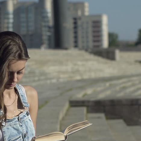 woman concentrated reading book