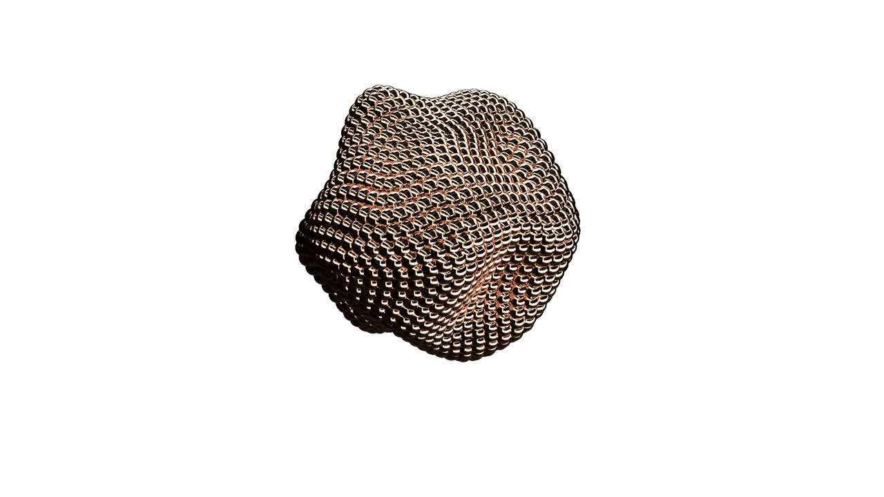 metamorfosis turquesa de la forma amorfa de la esfera, animación abstracta de la forma futura sin costuras