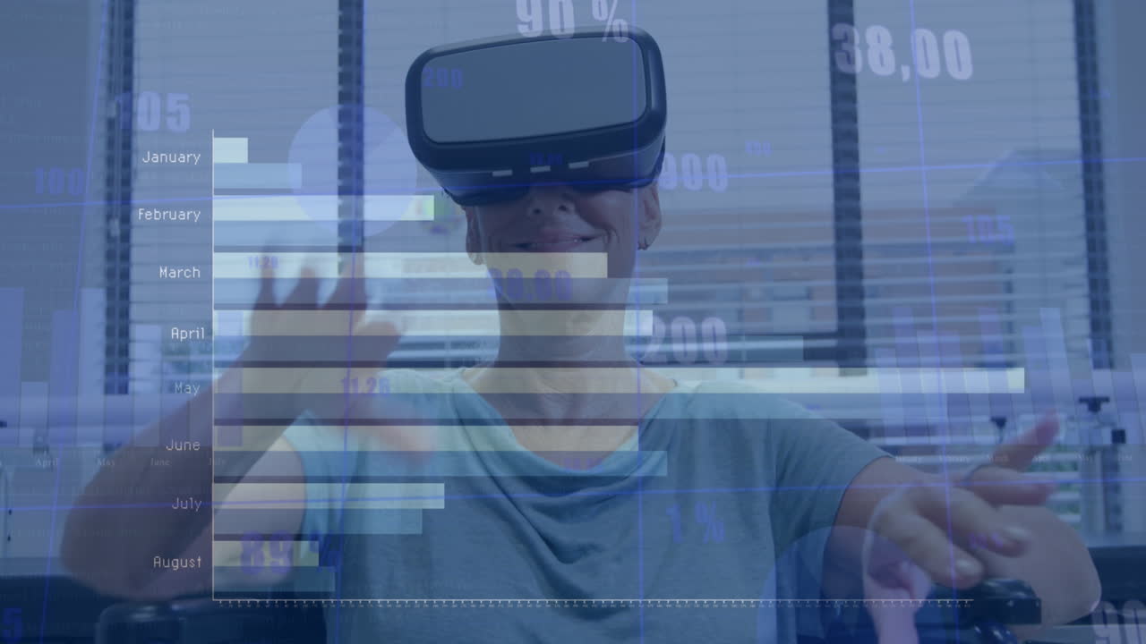 Animation of mathematical drawings and equations over digital vr headset