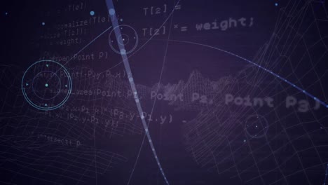 animation of networks of connections with icons over data processing