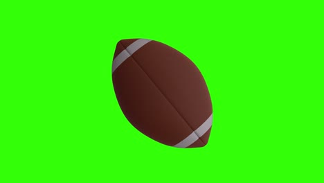 animated rugby ball spinning green screen video