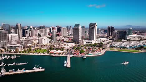 seaport village in san diego california aerial view