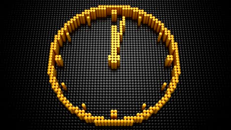 cylinders formed a clock