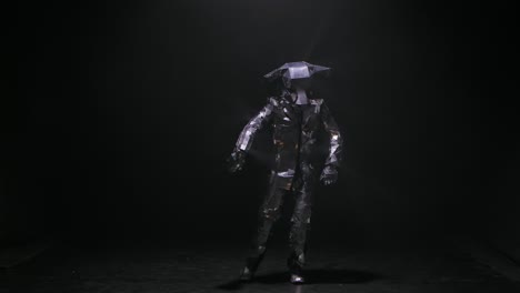 mirror-effect costume dance performance