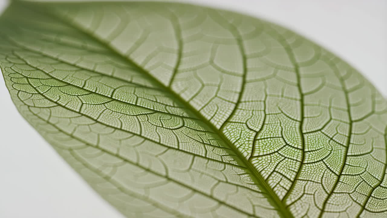 Close-up of a Leaf's Intricate Veins