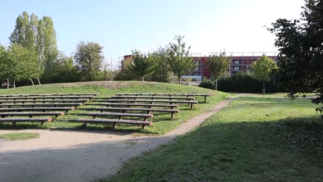 outdoor auditorium at the park of villa angeletti in bologna