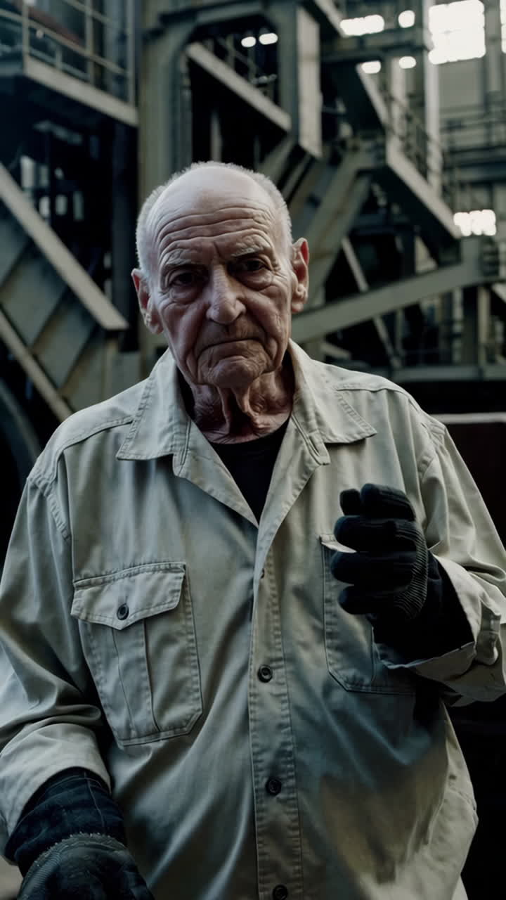 Elderly Factory Worker