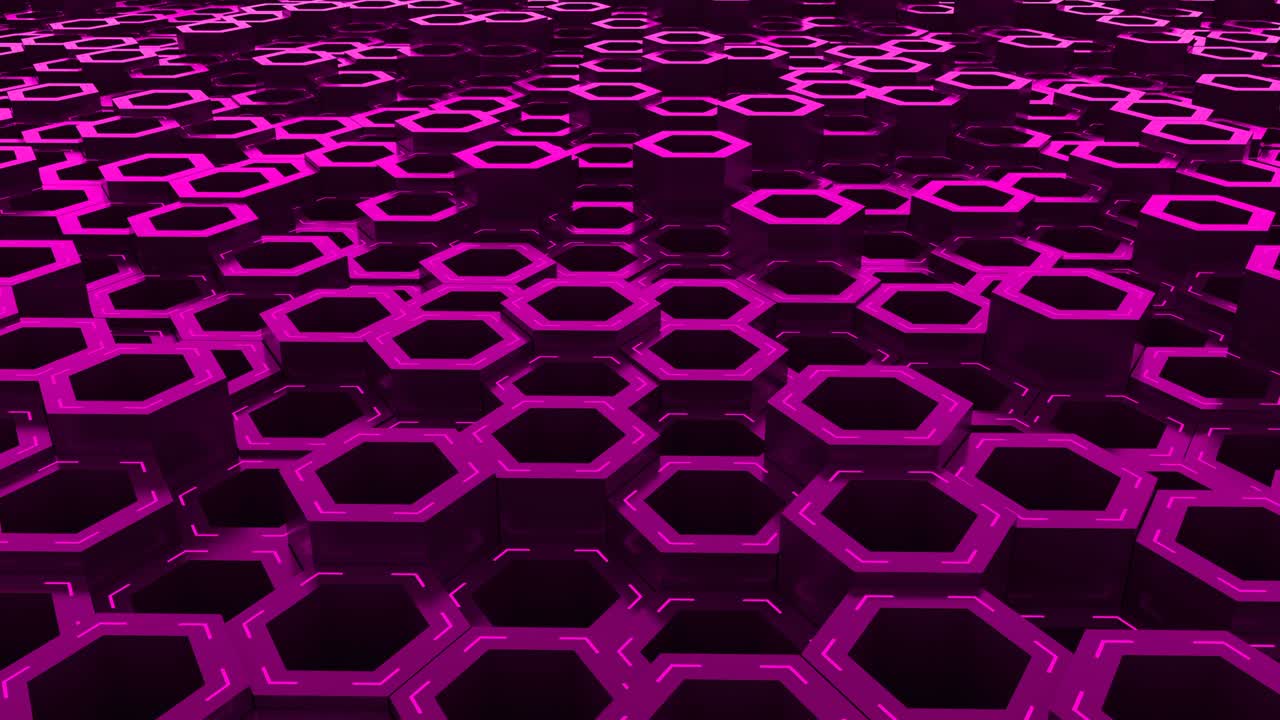 fondo hexagonal en bucle abstracto futurista en 4k
