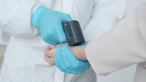 temperature check by healthcare professional