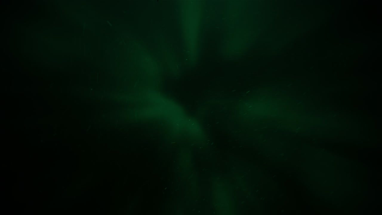 Vliegende kleine deeltjes en groene rook