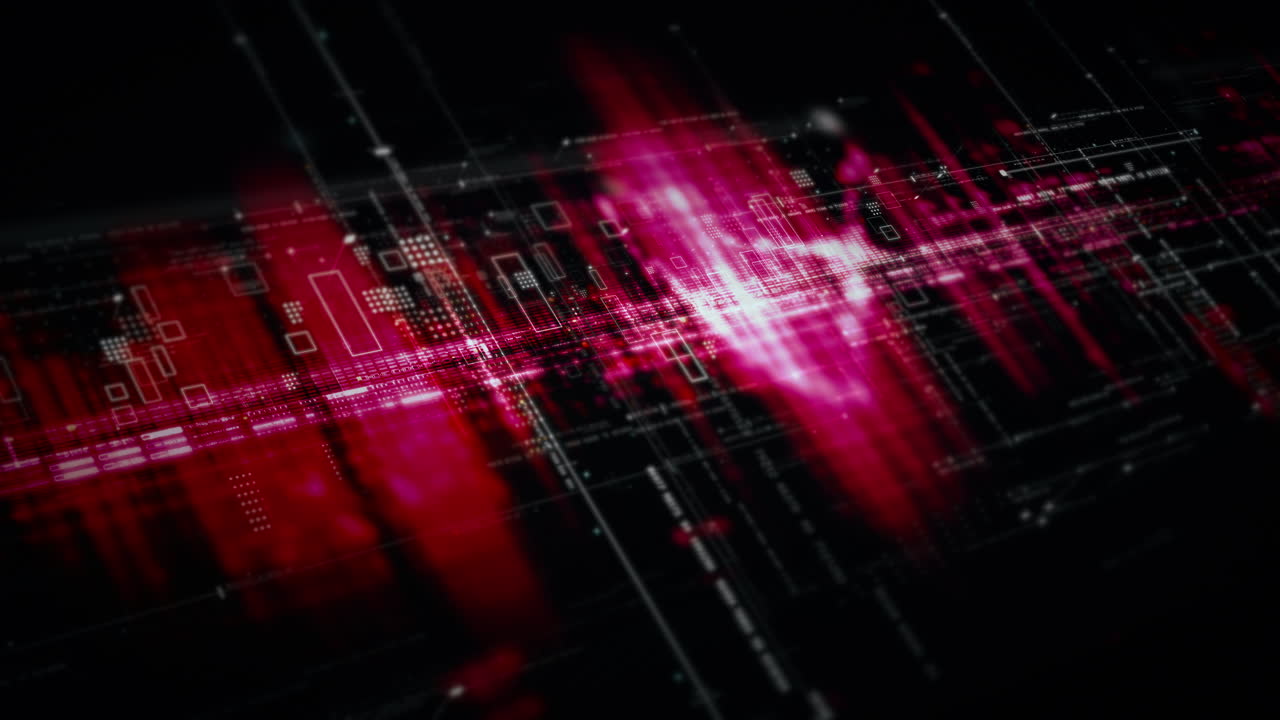 Futuristic screen display matrix, hi-tech digital data telemetry with encrypted numbers, display dynamic background for computer desktop screen display format