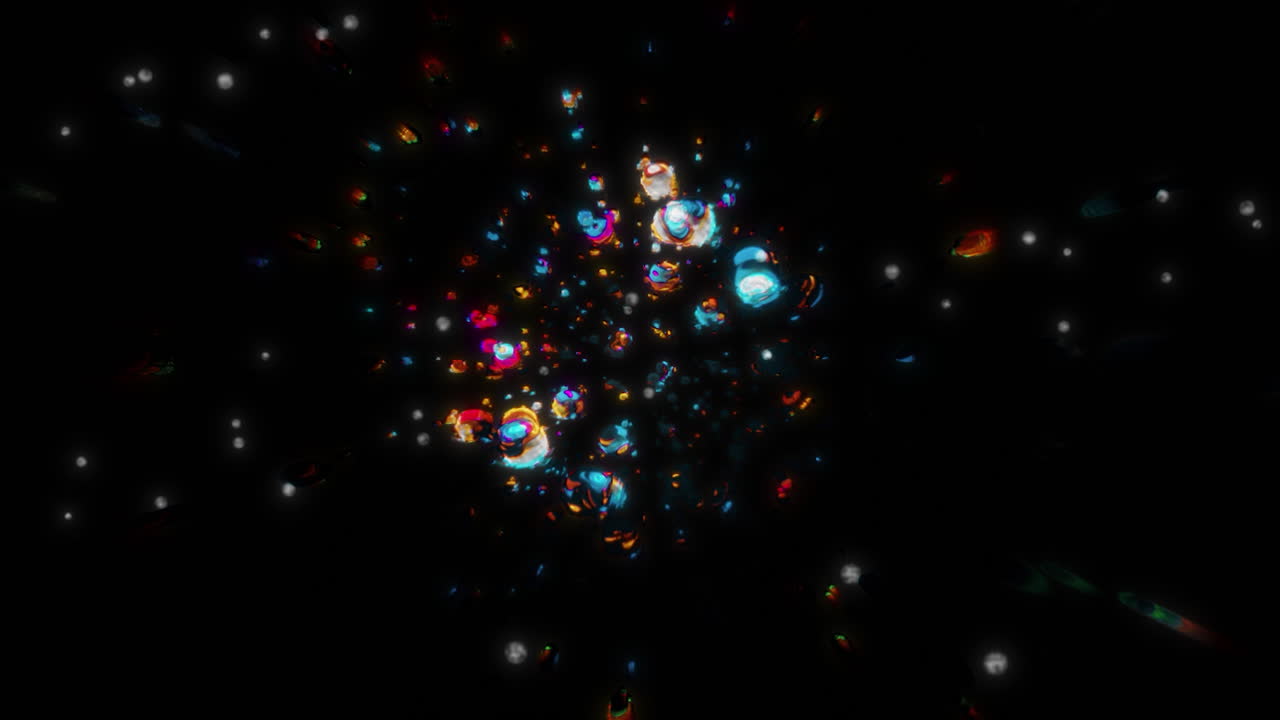 Particelle Luminose Astratte nello Spazio Oscuro