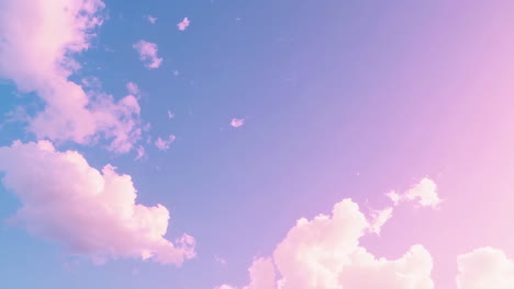 pastel gradient sky with clouds
