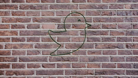 signo de corazón de neón en la pared de ladrillo 4k