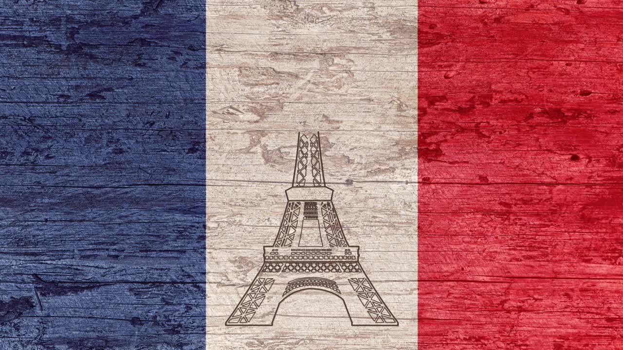 happy bastille day: 에이펠 탑의 애니메이션, 프랑스 발이 그려진 나무 테이블에 새겨진 사진, 라인 아트, 프랑스 여행, 에이펠 투어, 파리