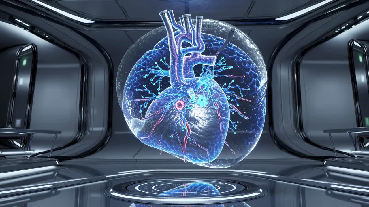 3D Holographic Heart Anatomy Visualization