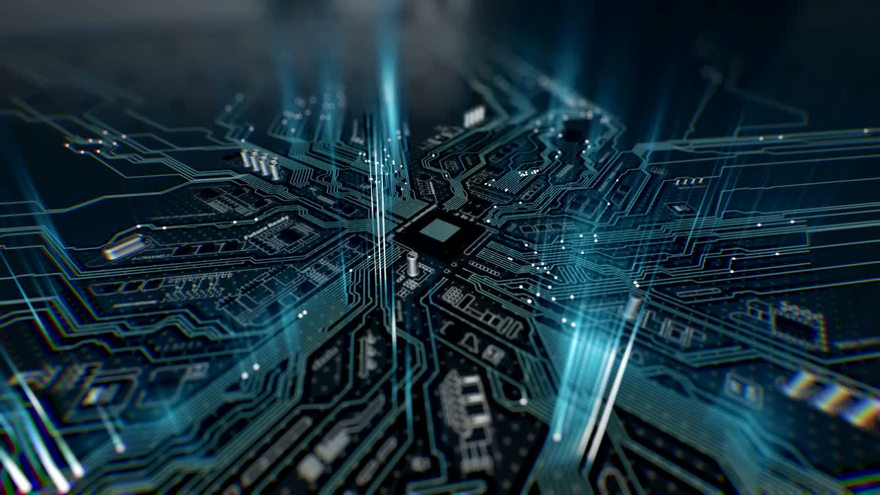 Computer Circuit Looped Animation