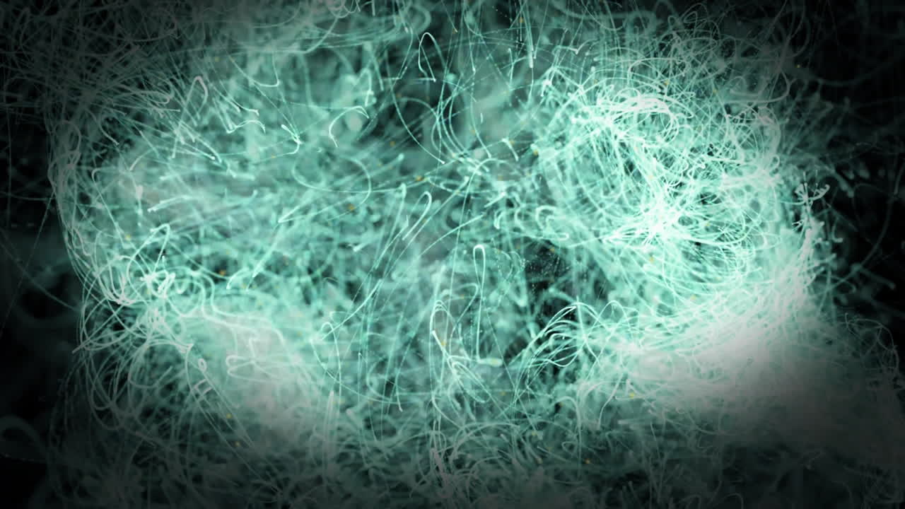 animación de formas blancas que se mueven sobre un fondo negro