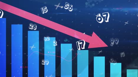 animation of financial data processing over dark background