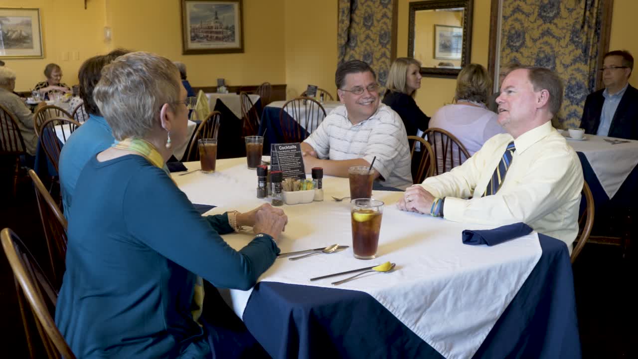 People Dining in a Restaurant