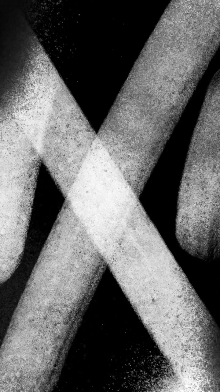 Abstract Pittura bianca su sfondo nero