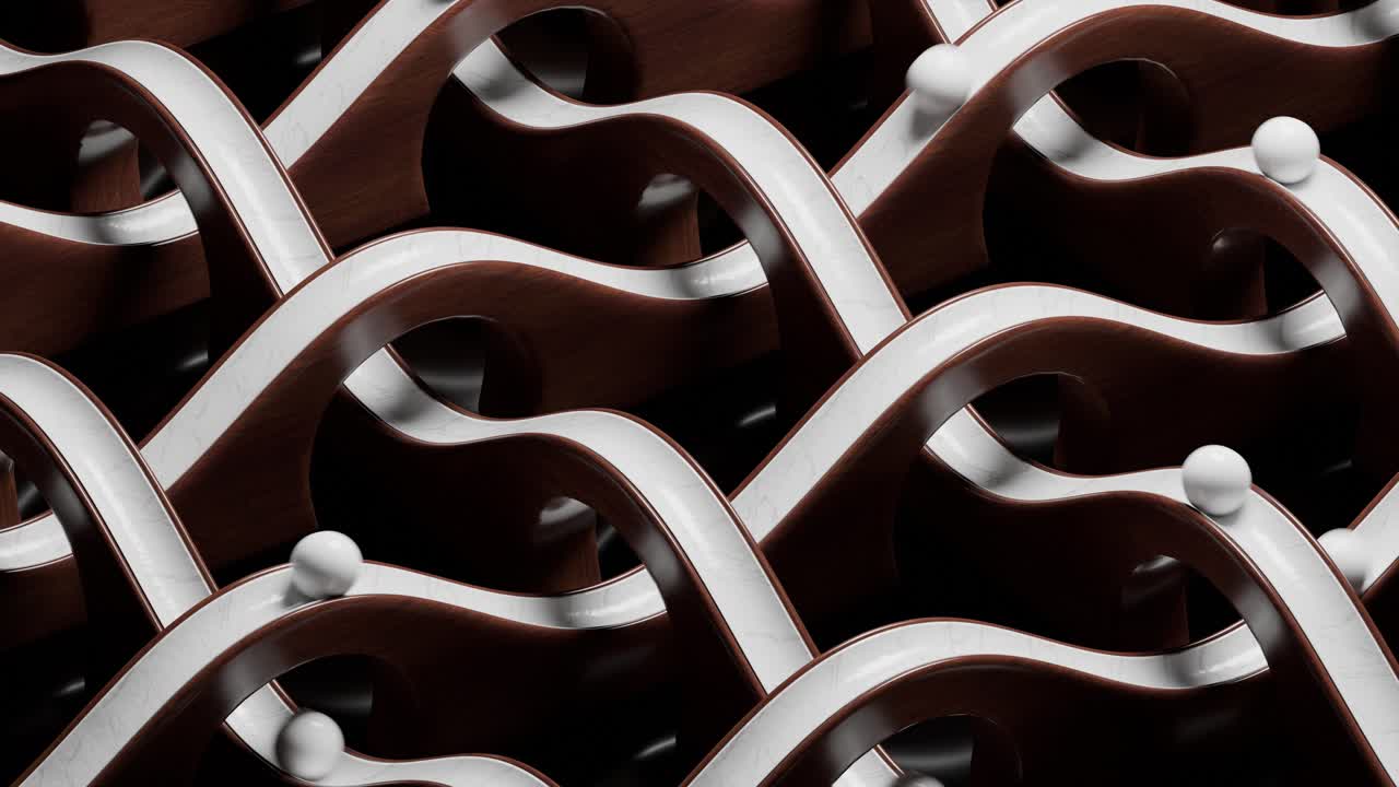 абстрактный геометрический рисунок кривых и шаров