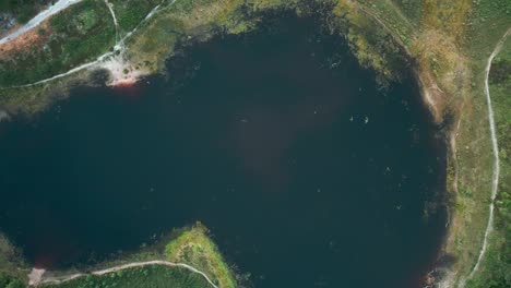 high top shot of lake in lender bos in the netherlands