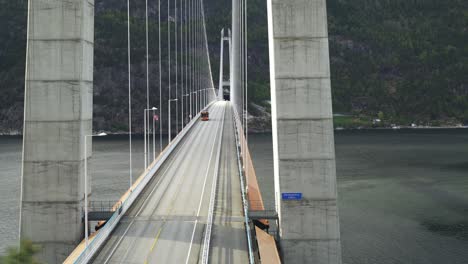 traffic on the hardanger bridge