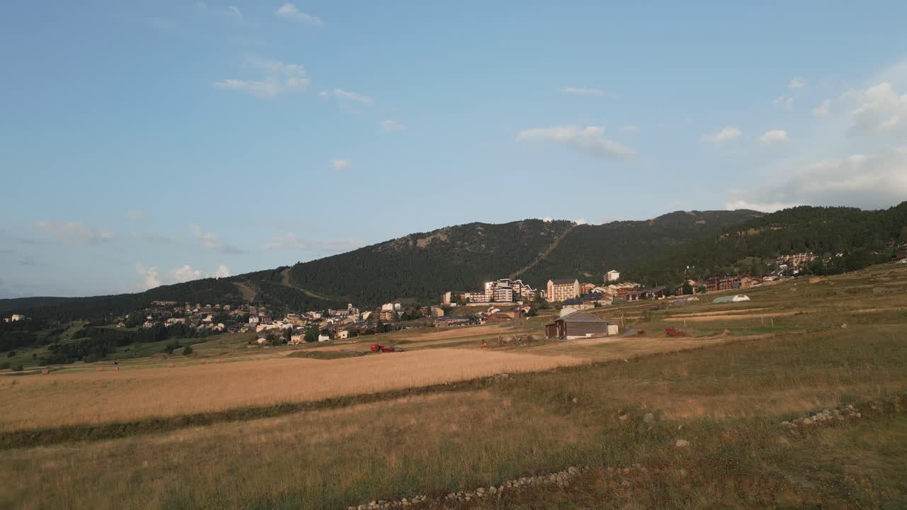 Serene Mountain Village Landscape in Summer